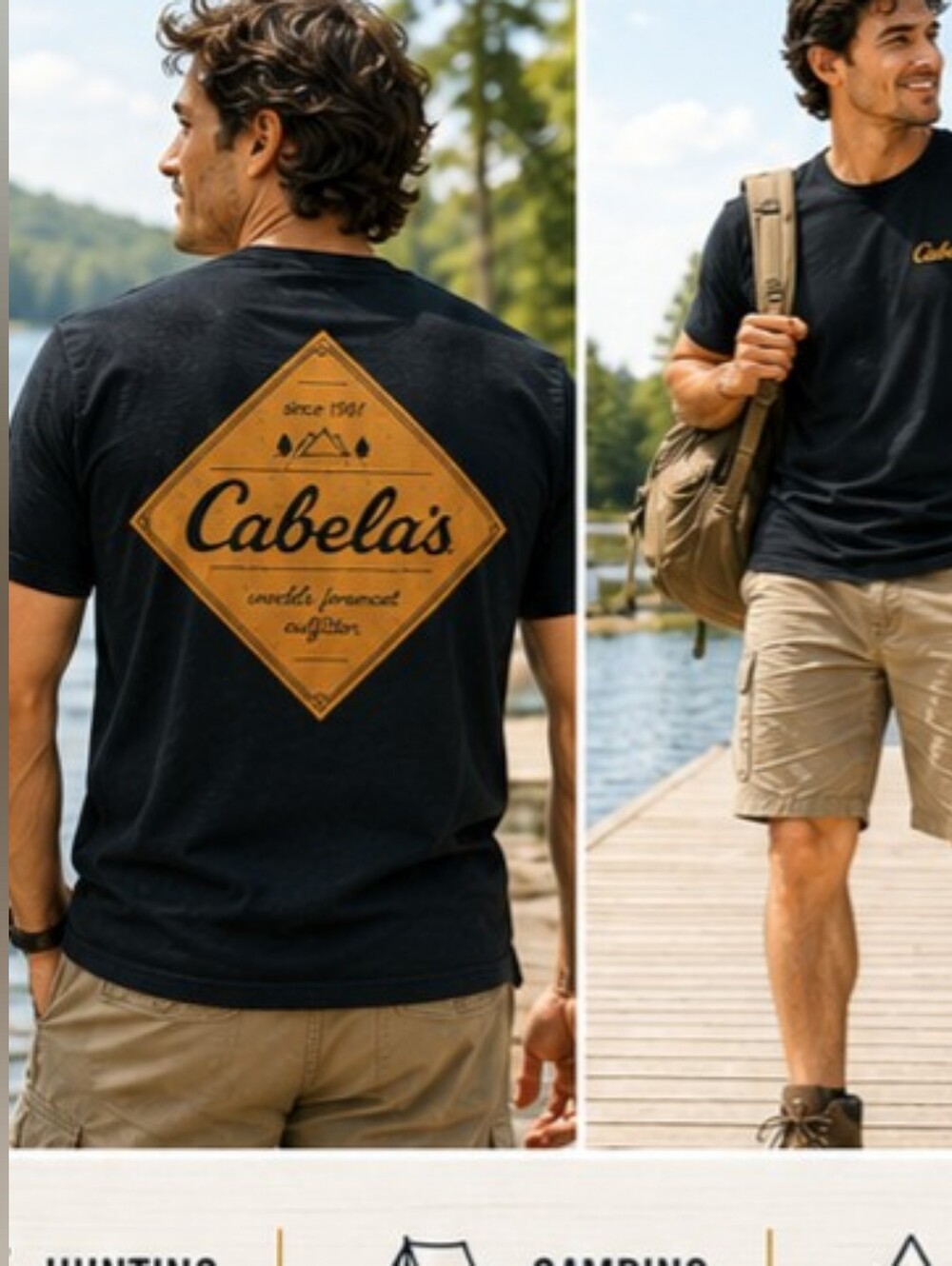 Cabela’s Graphic Tee Black Large - Picture 2 of 7